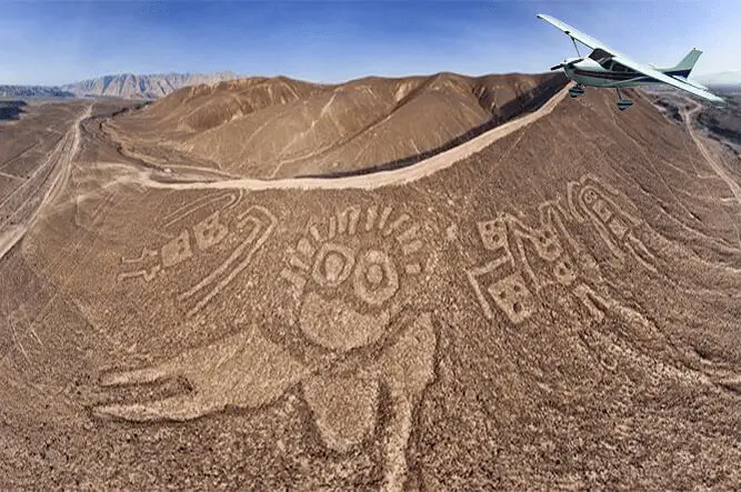 Fly over Nazca + Palpa Lines from Pisco airport